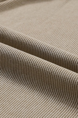 Camel Textured Ribbed "Merry & Bright" Sweatshirt