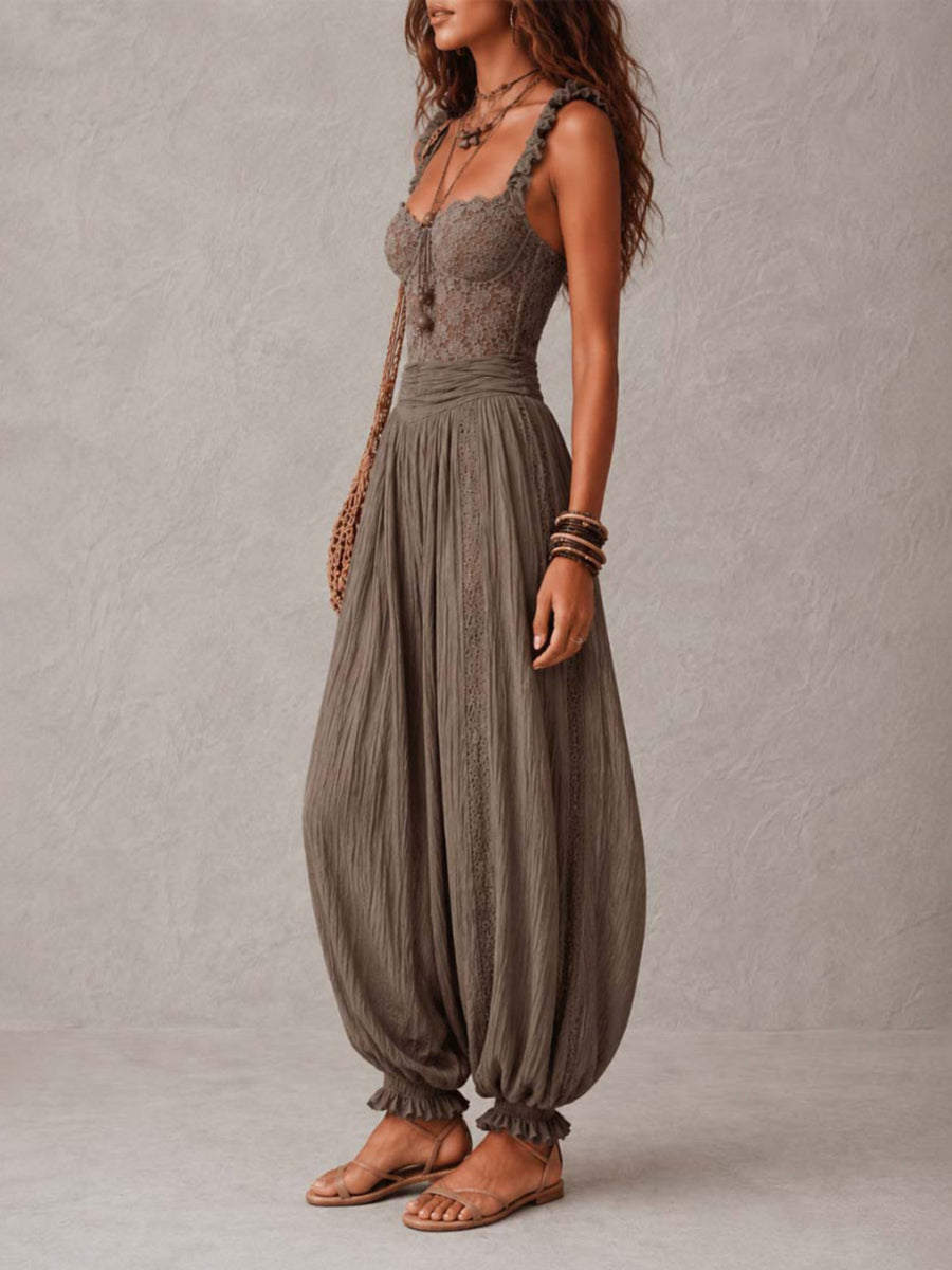 95% polyester, 5% elastane Care instructions: Machine wash cold jumpsuit in Army Green with relaxed silhouette