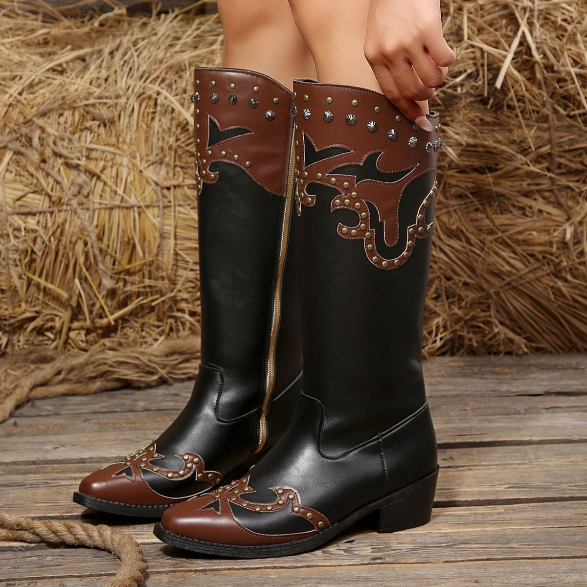 PU Leather,Rubber Imported Size &amp boots in light blue with straight silhouette