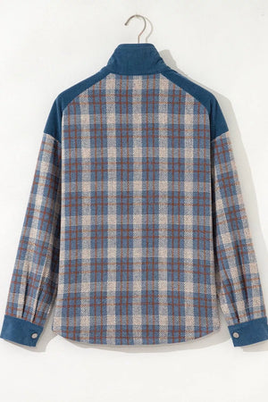 jacket in brown with pocketed and hip-length