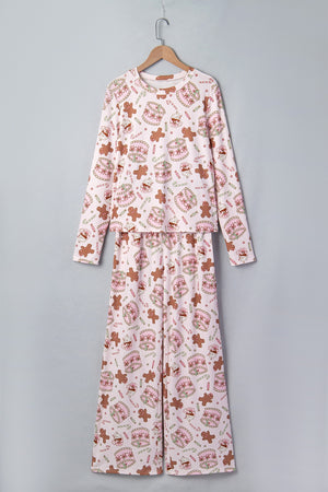 Dusty Pink pajama set with hip-length and pullover