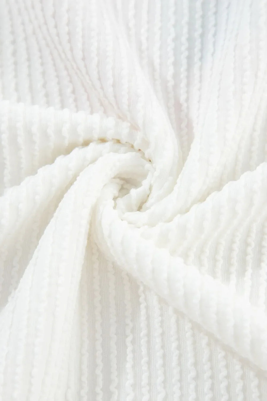 White USA Graphic Ribbed Knit Sweatshirt