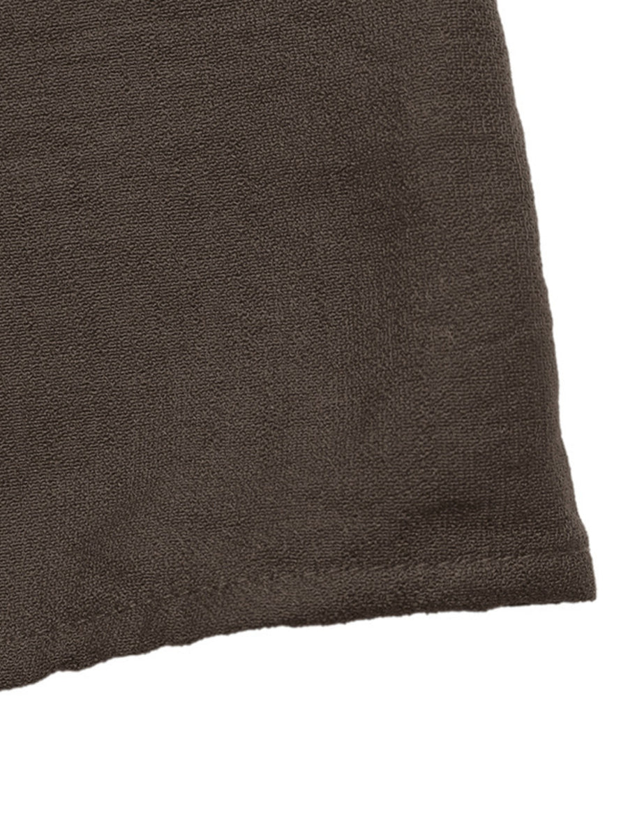 dark brown regular blouse with mock neck