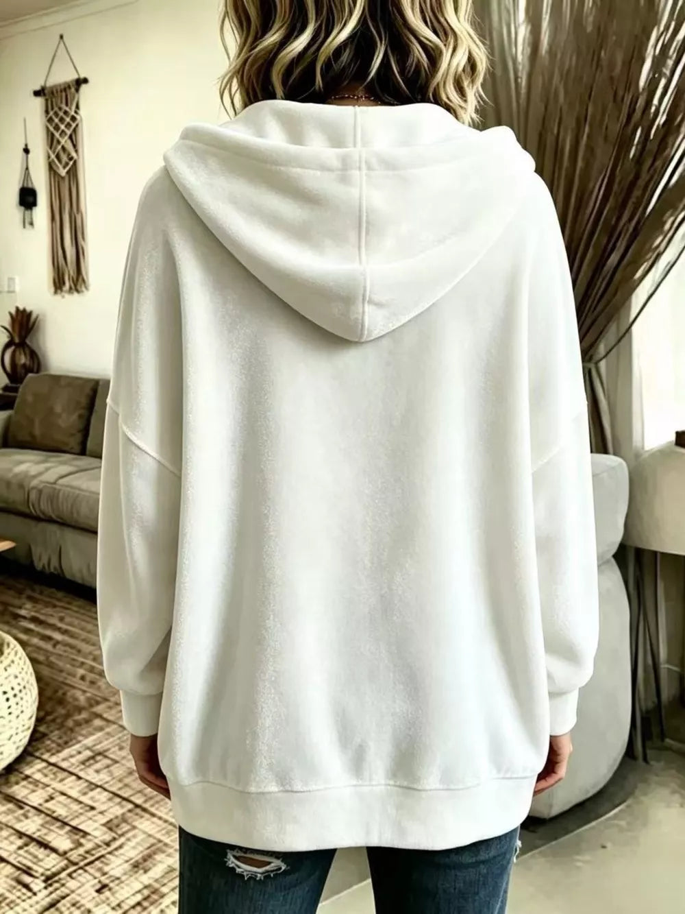 100% polyester Care instructions: Machine wash cold hoodie in Brown with relaxed silhouette