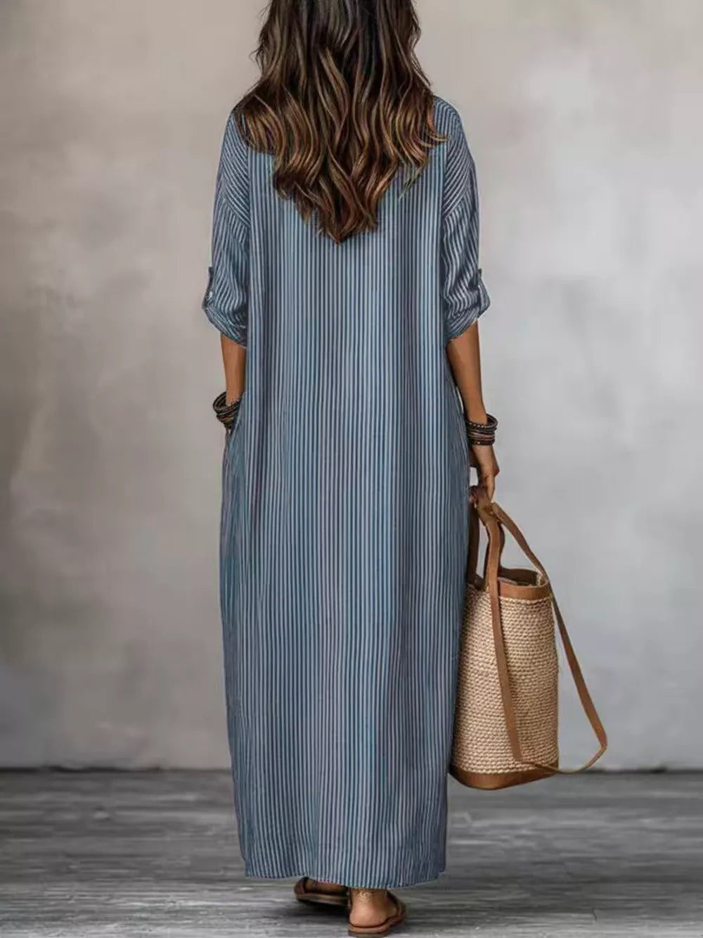 Camel maxi dress with maxi and pullover