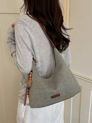 Tassel Woven Shoulder Bag option 7