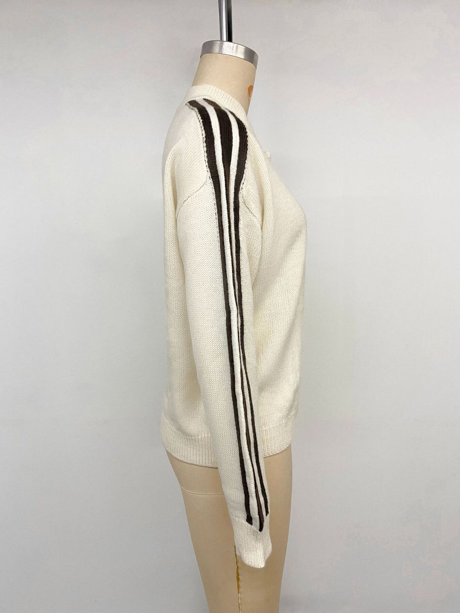 cream cardigan