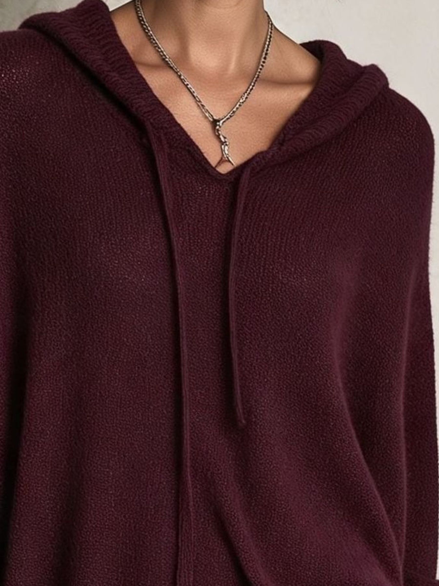 casual pullover hoodie in camel with hooded