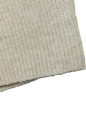 Khaki relaxed pullover sweater with collared