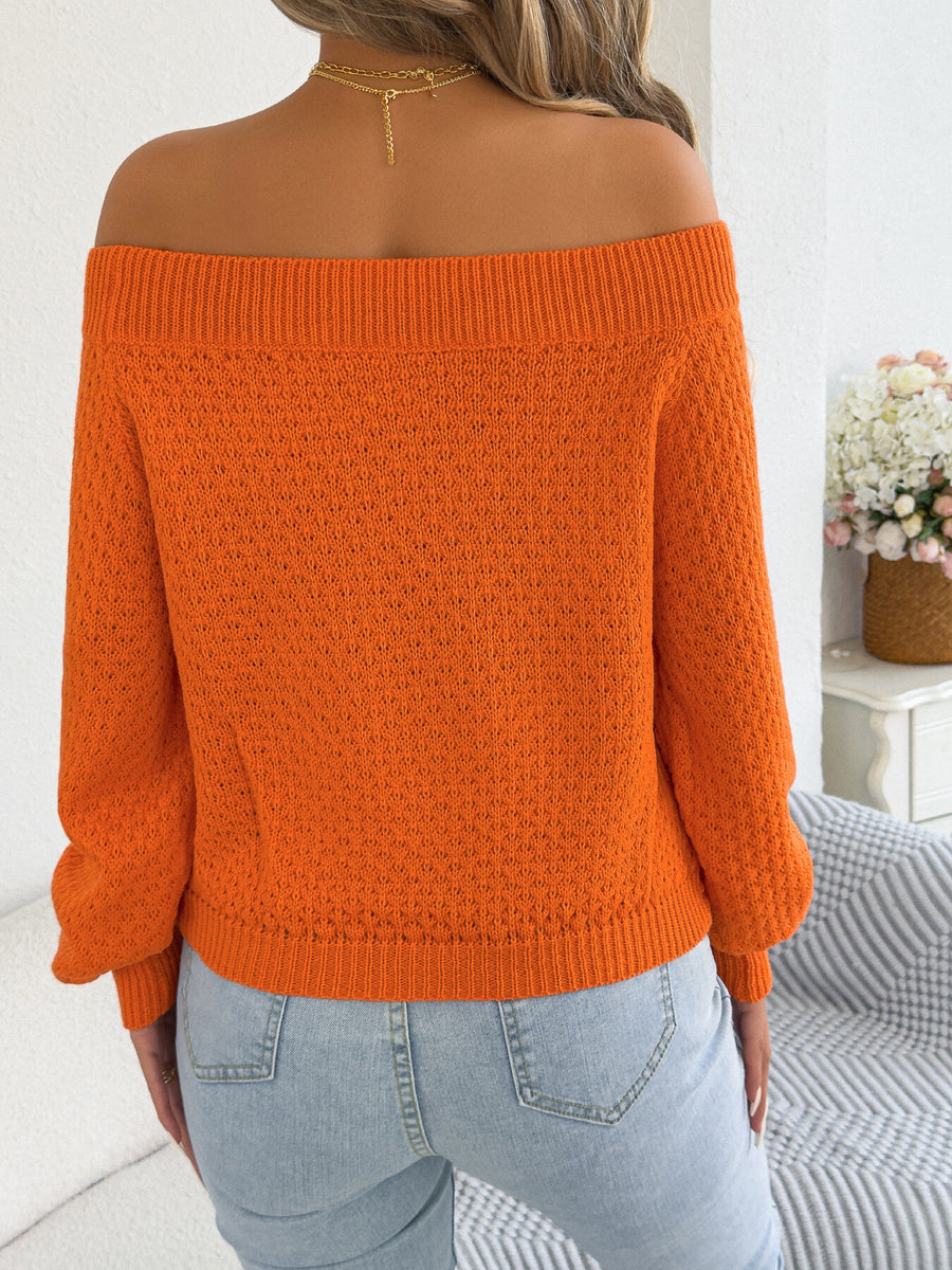 off-shoulder top in Camel