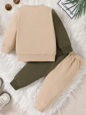 Children S Letter Round Neck Top And Pants option 6
