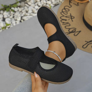 Mesh,Rubber Imported Size &amp Mary Jane Flats in Beige with flats silhouette