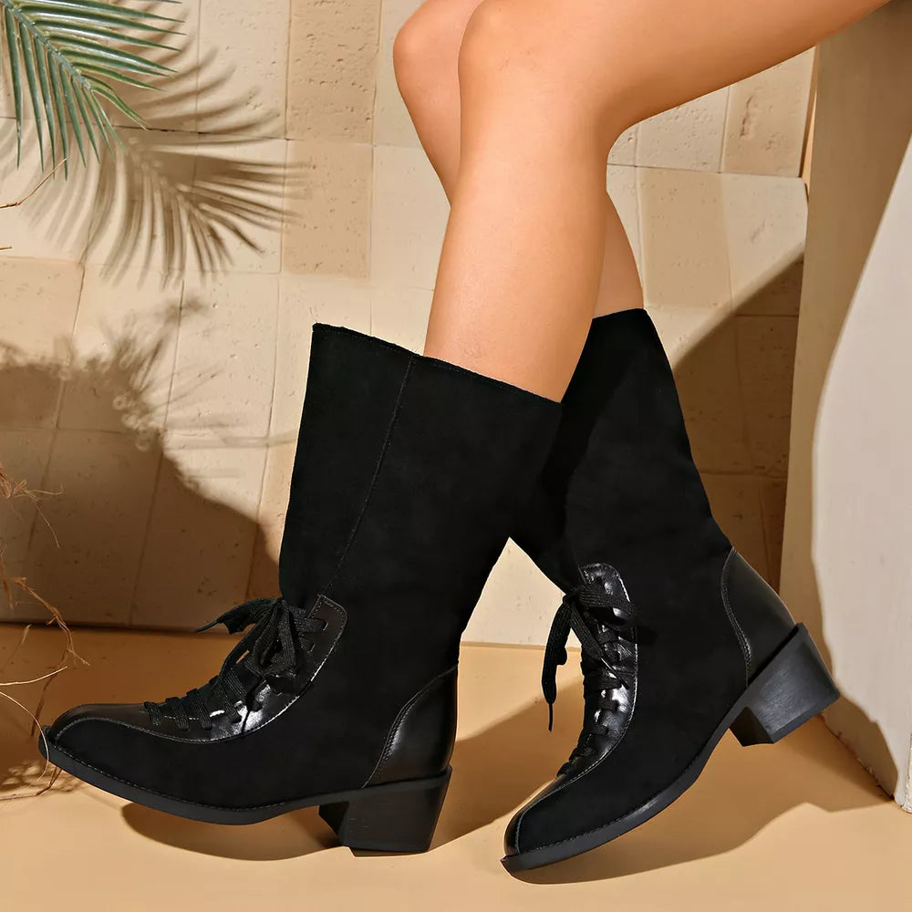 PU Leather,Rubber Imported Size &amp boots in camel brown with straight silhouette