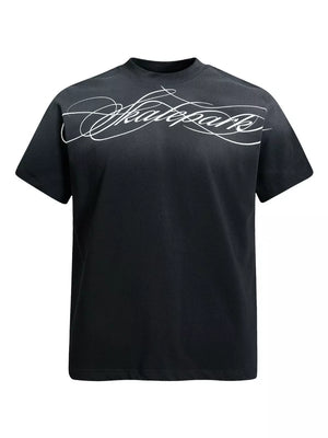 t-shirt in Black with graphic and stretch