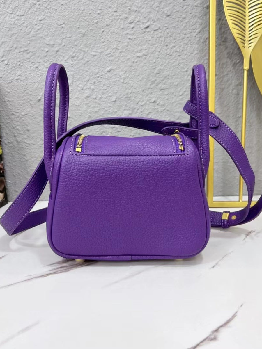 Gray Blue with crossbody bag with gold-tone hardware