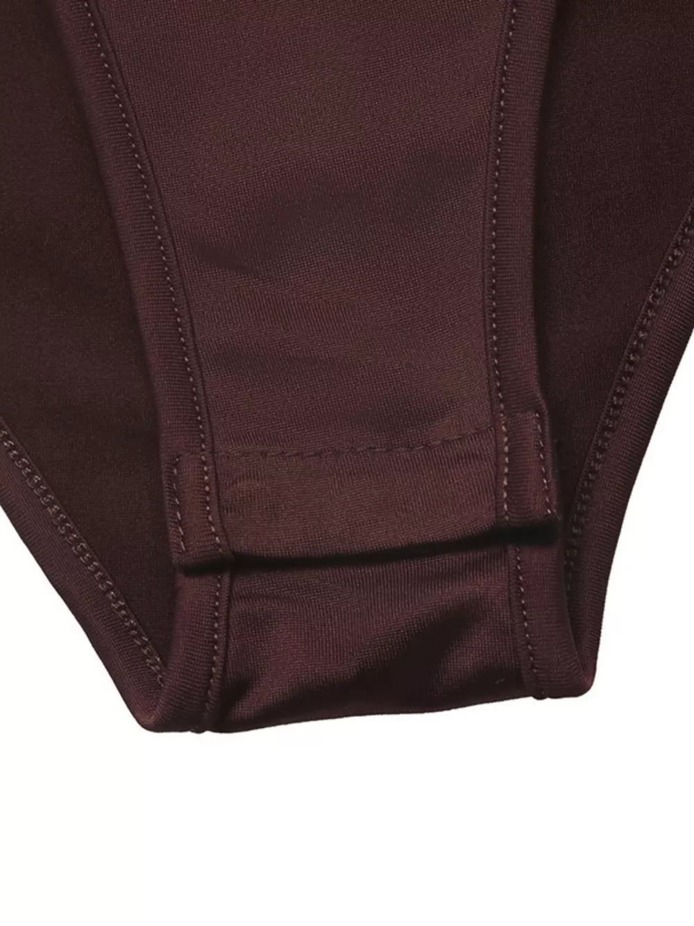 dark brown bodysuit with pullover and polka dot