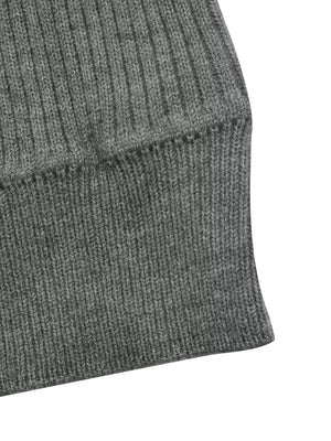 Dark Gray relaxed cardigan with turtleneck