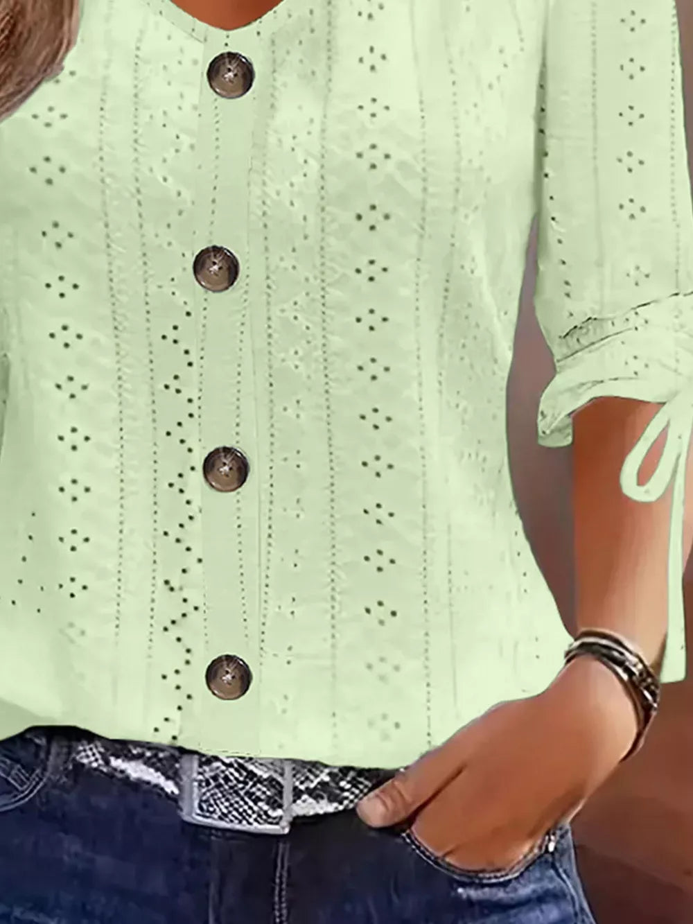 100% polyester Care instructions: Machine wash cold blouse in Pink with regular silhouette