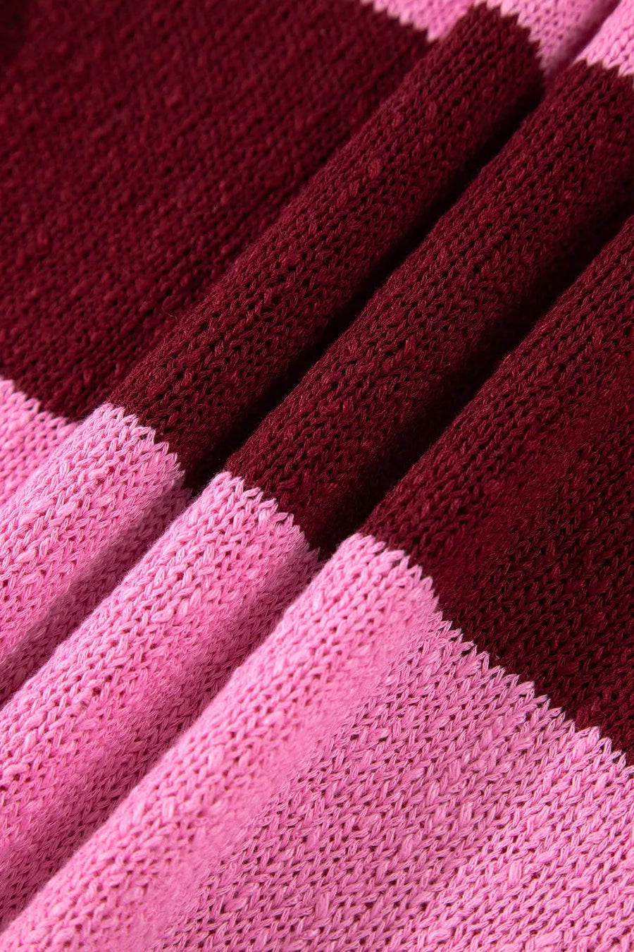 Pink relaxed pullover sweater with crew neck
