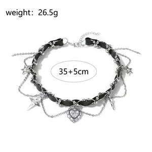 Gothic Charm Choker Necklace Alloy Pu option 5