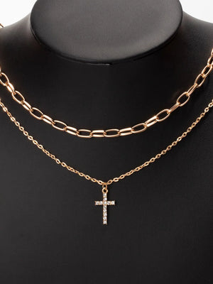 18K Gold-Plated,Zinc alloy,Zircon Care instructions: Avoid wearing during exerci necklace in clear with na silhouette