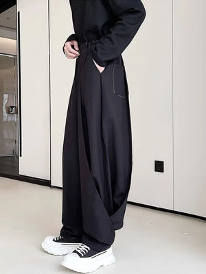 Black with Men's Loose Fit Pants