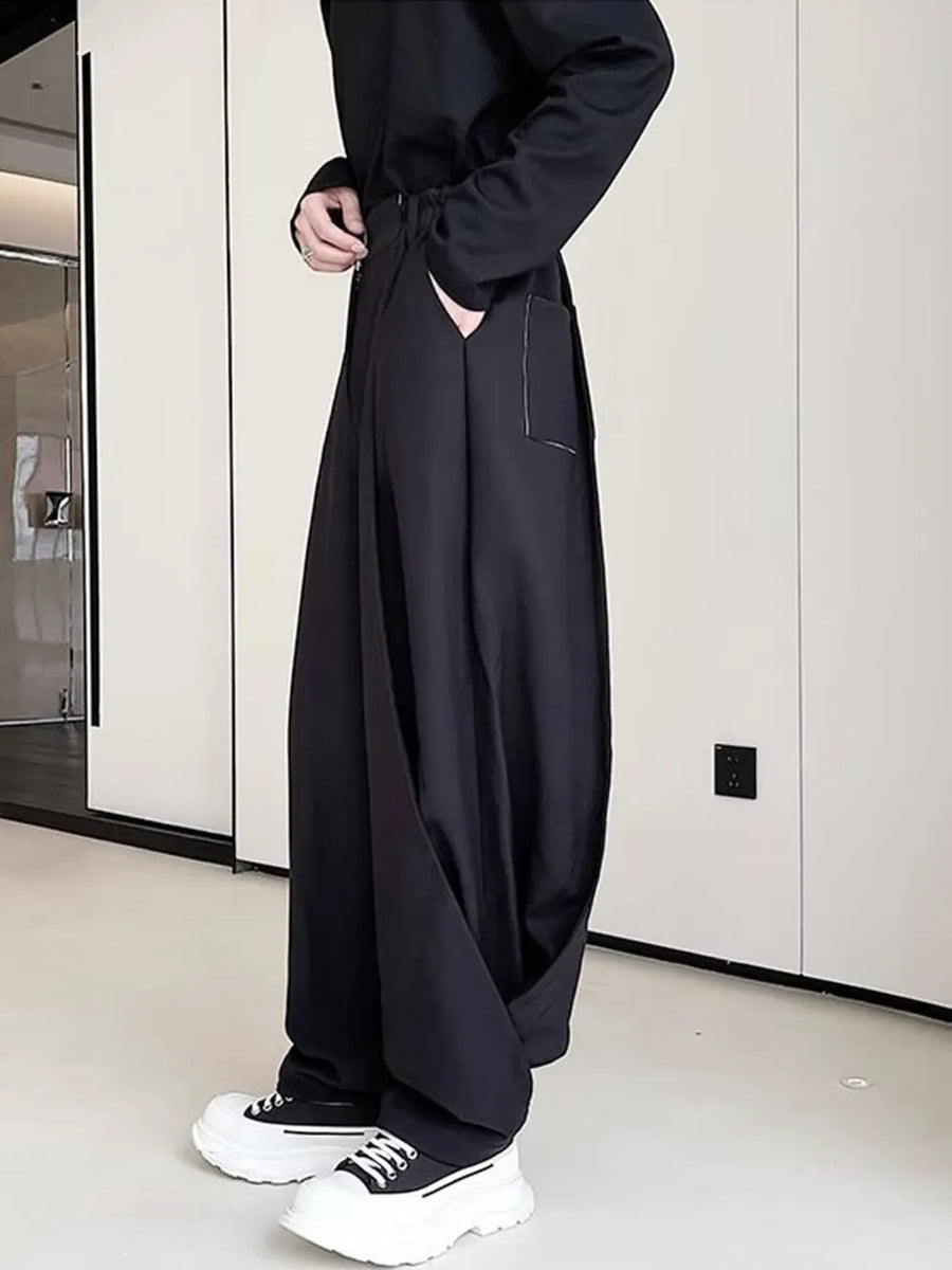 Black with Men's Loose Fit Pants