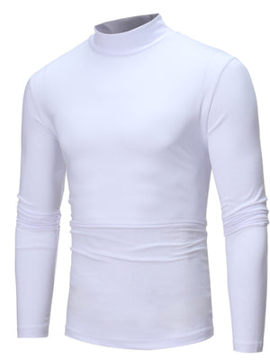 Dark Gray slim t-shirt with mock neck
