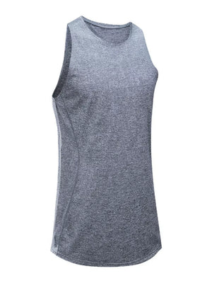 Gray Men's Breathable Athletic Tank Top Plus Size