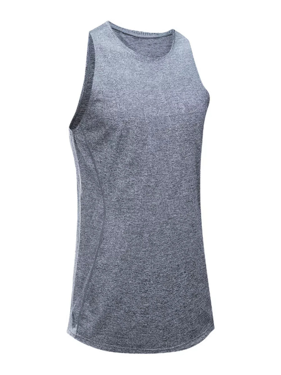 Gray Men's Breathable Athletic Tank Top Plus Size