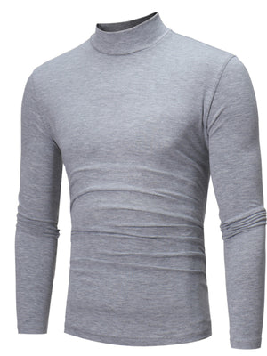 minimalist t-shirt in Black with mock neck
