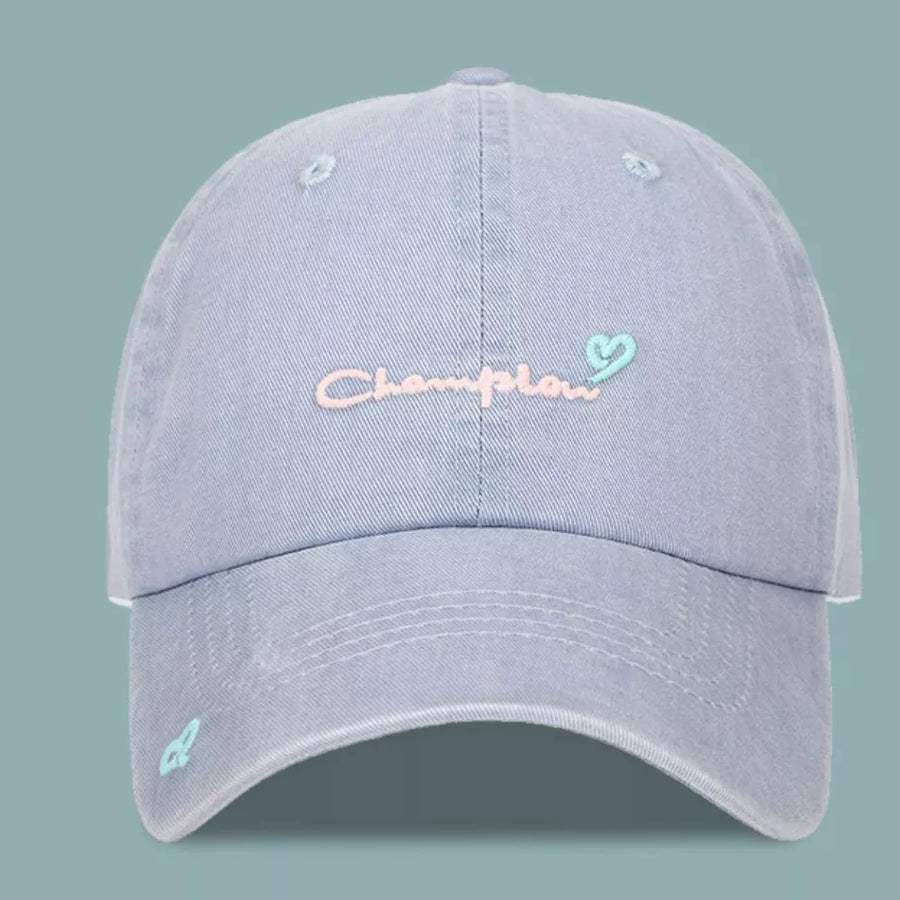 Blue Embroidered Causal Baseball Cap