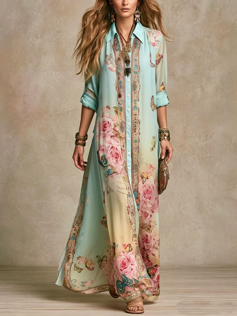 100% polyester Care instructions: Machine wash cold shirt dress in cream with A-line silhouette