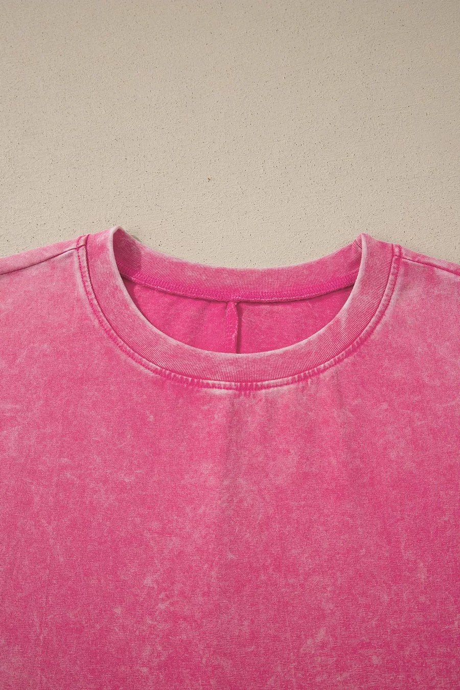 Solid Color Cotton Mineral Washed Oversize Tee option 9