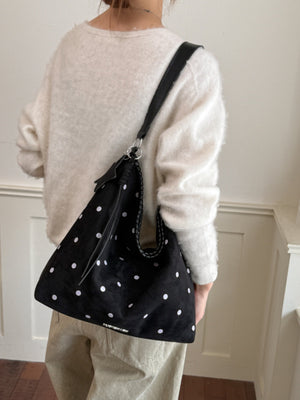handbag featuring polka dot in light pink with PU Leather Imported Size &amp texture
