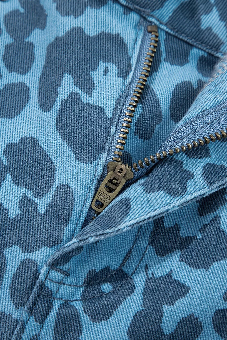Leopard Print Barrel Leg Jeans, view 12