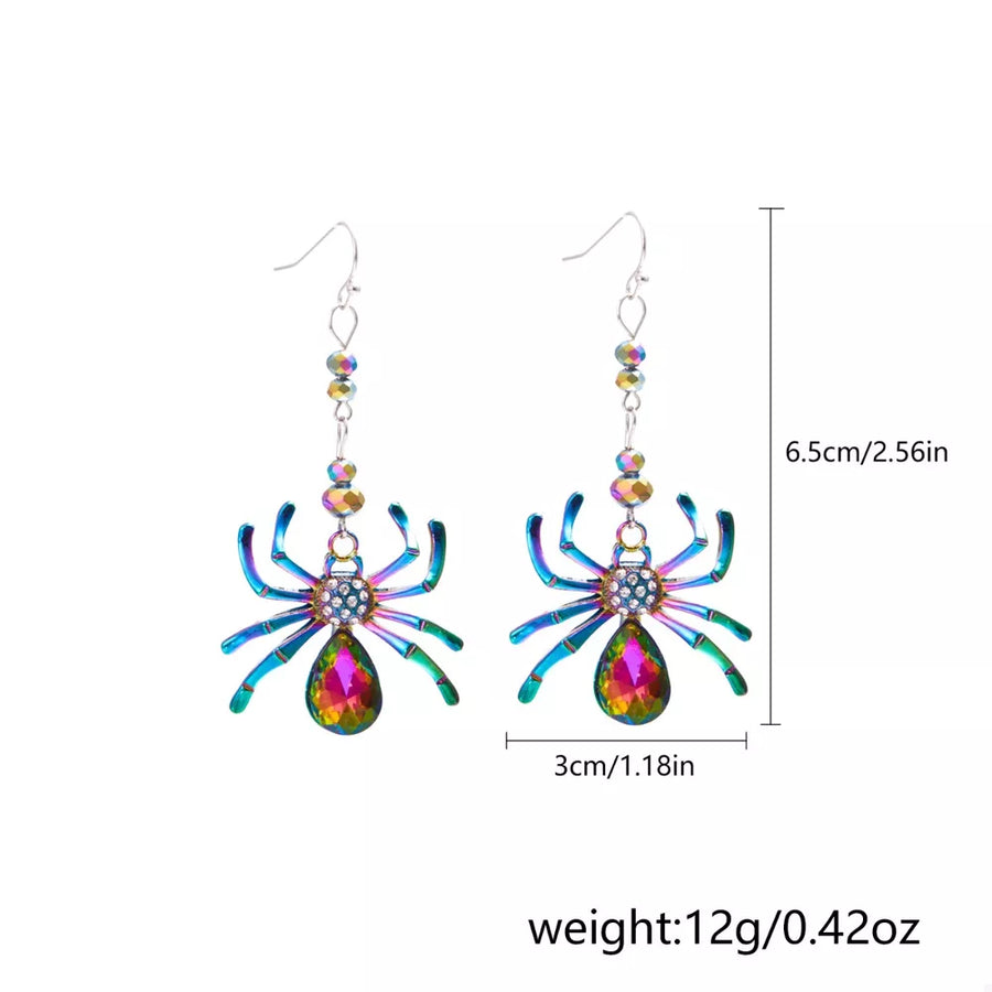 blue earrings with rhinestone embellishment and not applicable