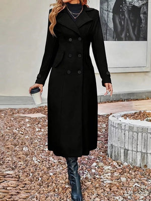 classic trench coat in Pink with notch lapel