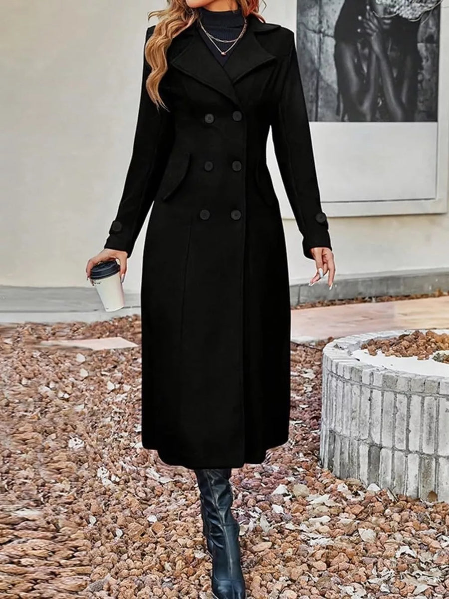 classic trench coat in Pink with notch lapel