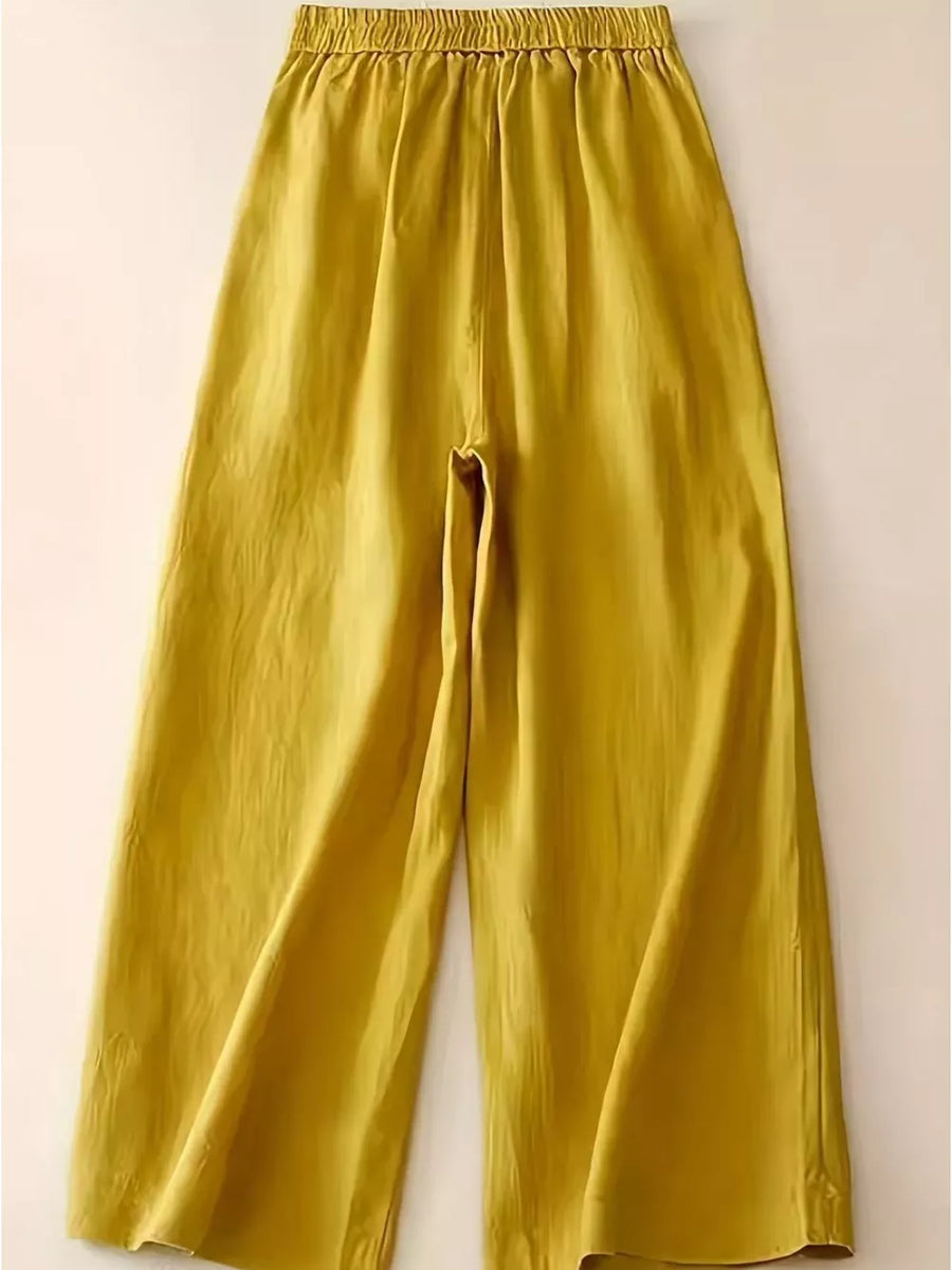 High-waisted Wide-leg Cropped Pants in this colorway