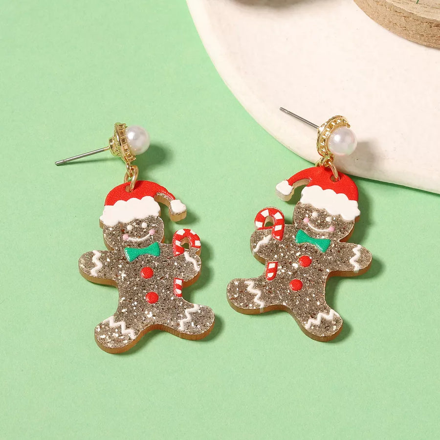 green earrings with short and post-back