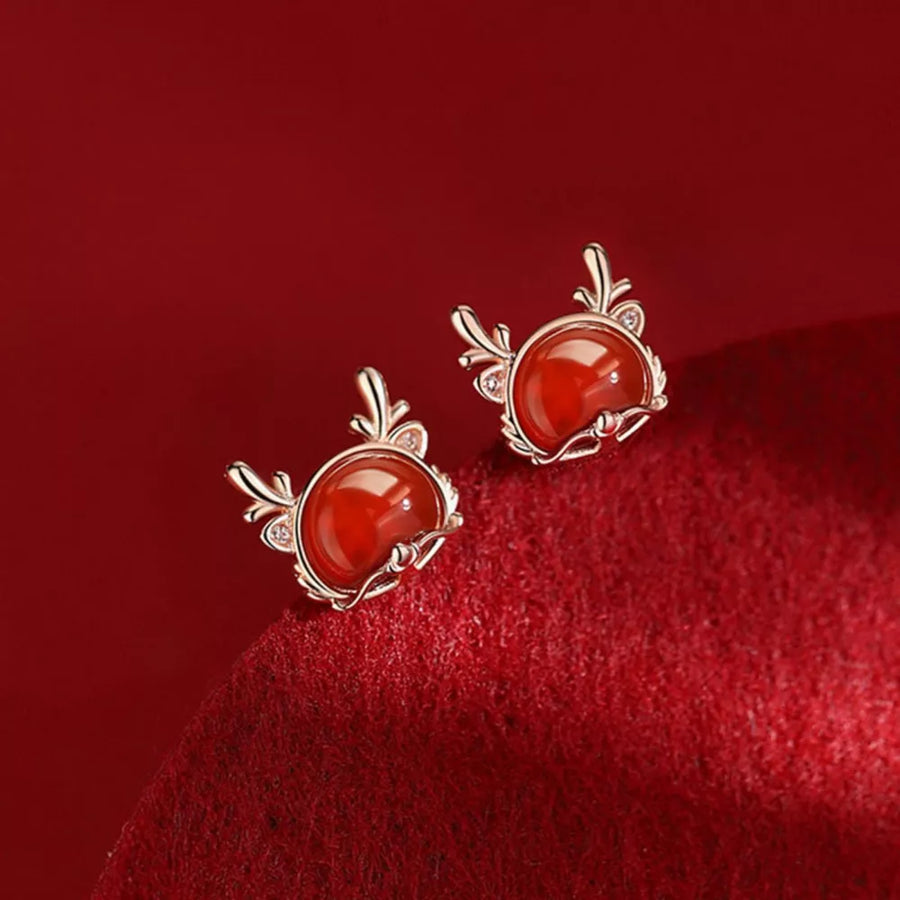 rose gold earrings with mini and post-back
