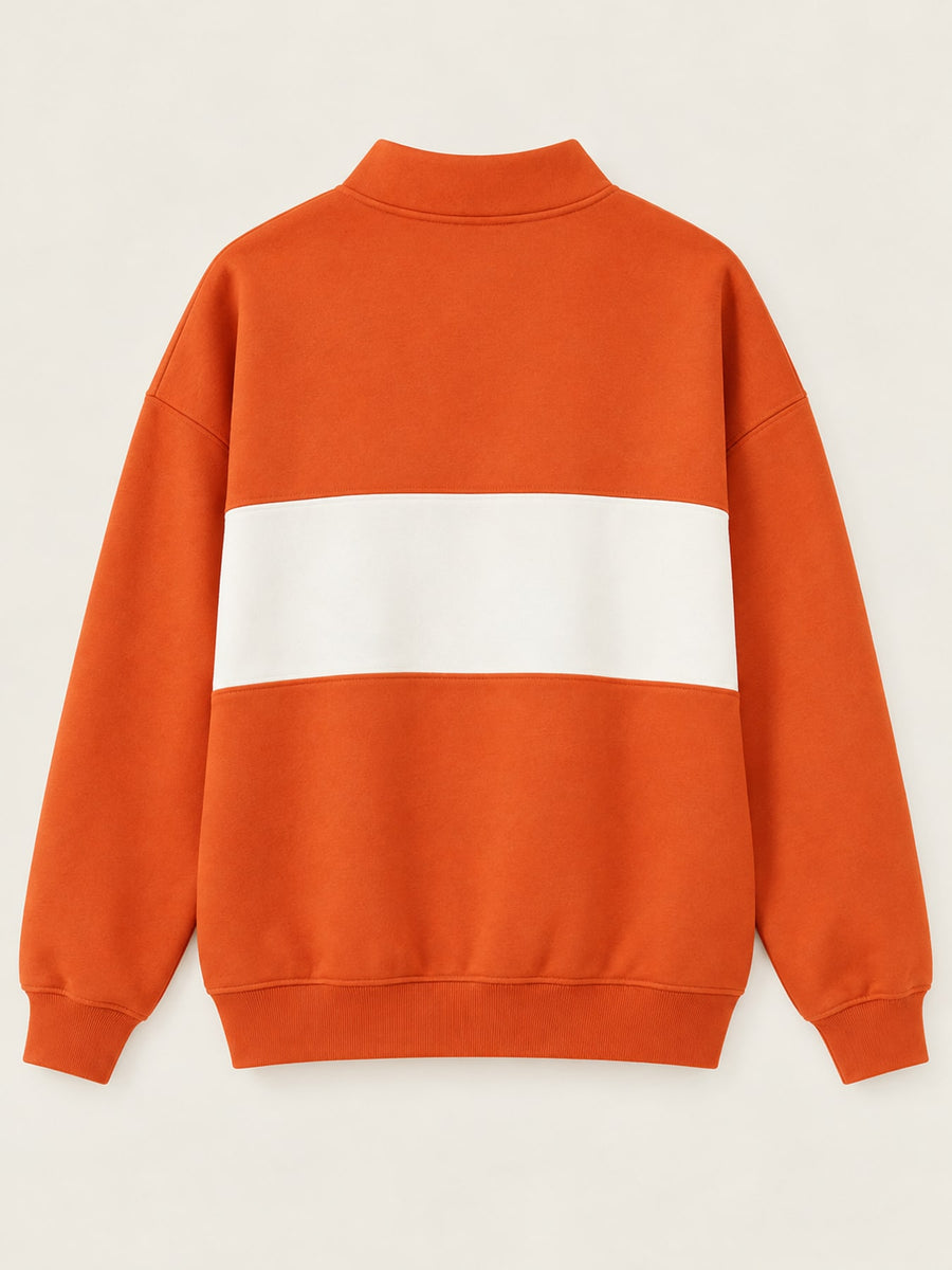 Polyester 95% Care instructions: Machine wash sweatshirt in terracotta with relaxed silhouette