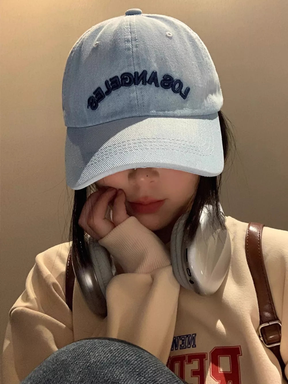 Los Angeles embroidered dark blue adjustable baseball cap