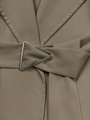 trench coat in Mocha with buttoned and below-knee