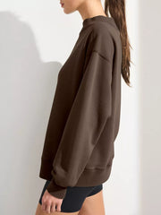 80％ polyester, 20％ viscose Care instructions: Machine wash cold sweatshirt in Red with oversized silhouette