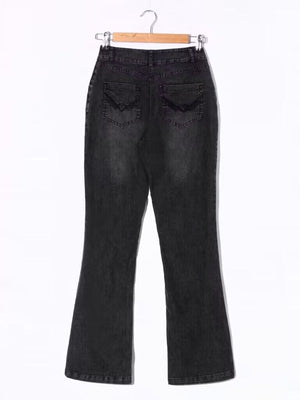 bootcut jeans in Royal Blue with pocketed and full-length