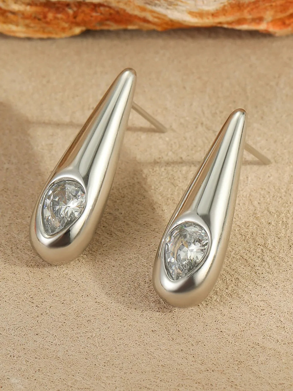 gold earrings with mini and post-back