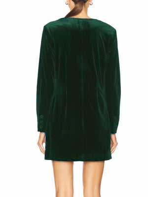 Black mini dress with mini and button-front