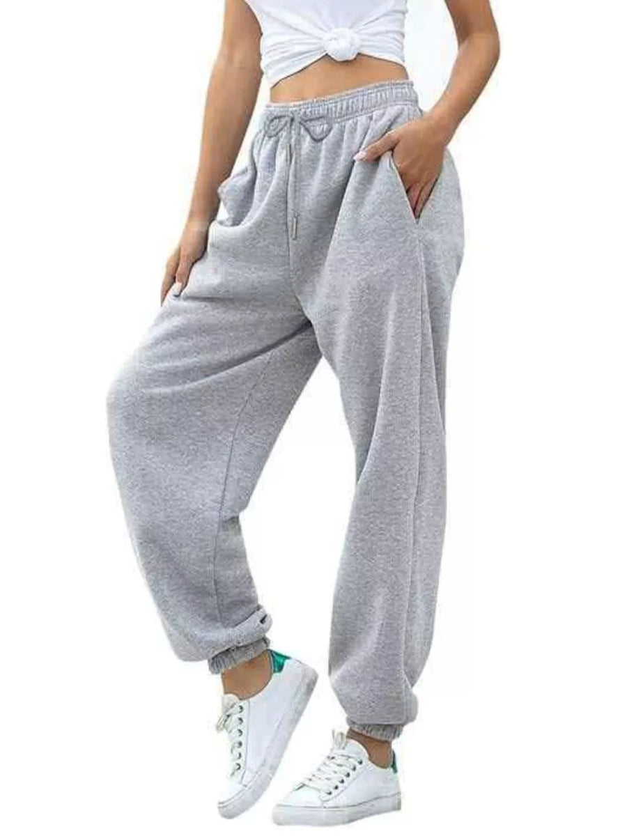 Purple Loose Fit Drawstring Joggers
